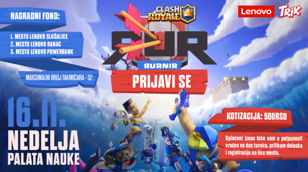 Poslednja prilika da se prijavite za novi RUR Clash Royale turnir!