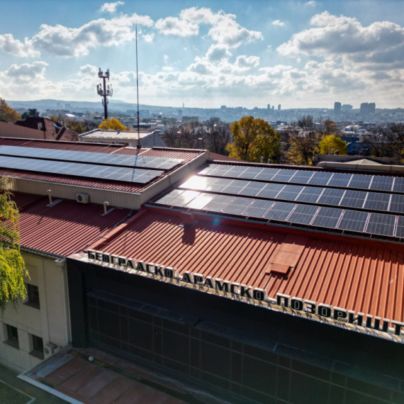 For the stage lights: The Mozzart Foundation donated a solar power plant to the Belgrade Drama Theatre