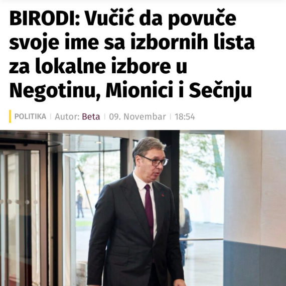 Godinu dana ponavljaju da je Vučić nenadležan i gotov, a sada traže da povuče svoje ime sa izbornih lista SNS