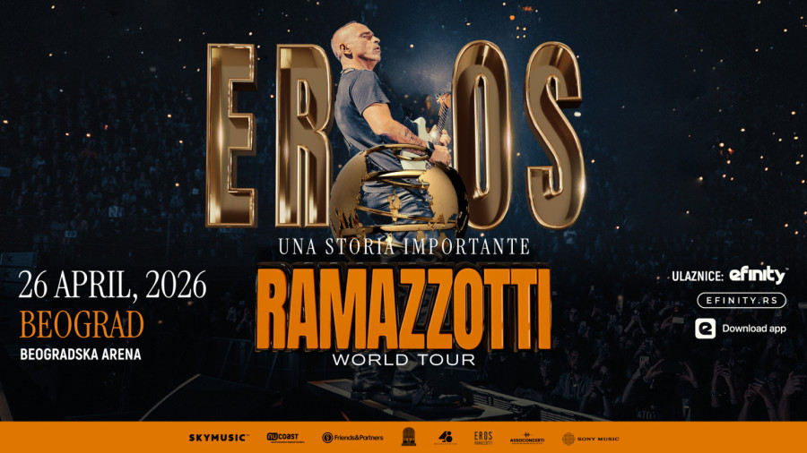 Eros Ramacoti za dva dana u Beogradu: Una storia importante world tour