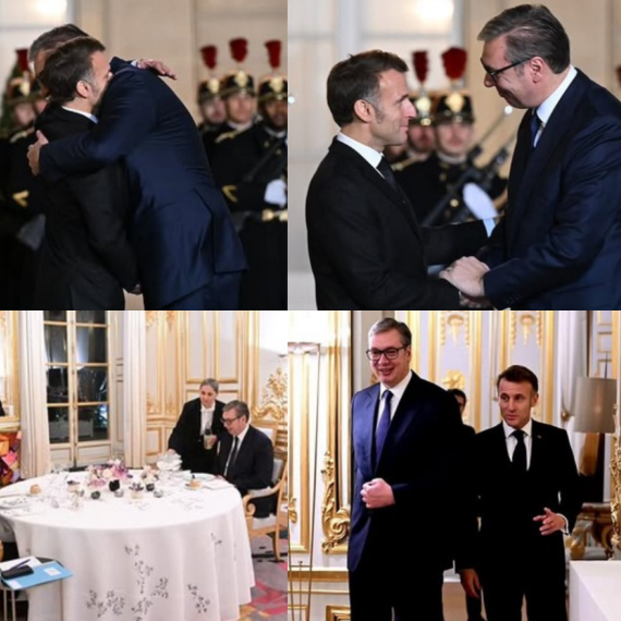 Vučić: Zahvalan prijatelju Makronu na srdačnom dočeku; Fokus razgovora ekonomski odnosi i novi projekti FOTO