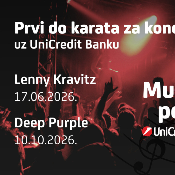 UniCredit Banka omogućava pristup ekskluzivnoj pretprodaji ulaznica za Deep Purple i Lennyja Kravitza