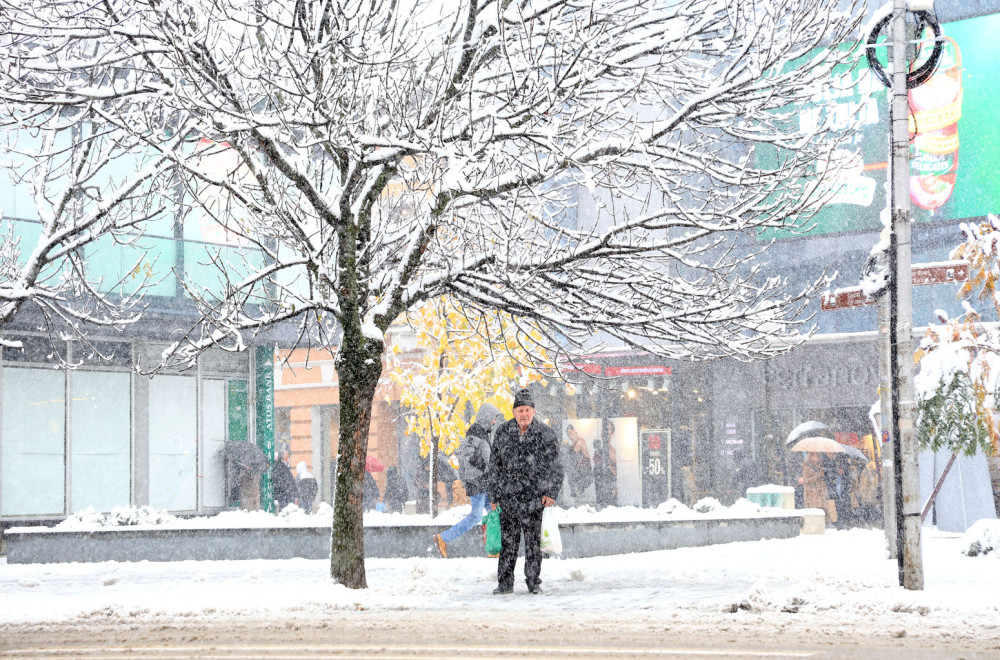 Pao sneg u Novom Sadu VIDEO