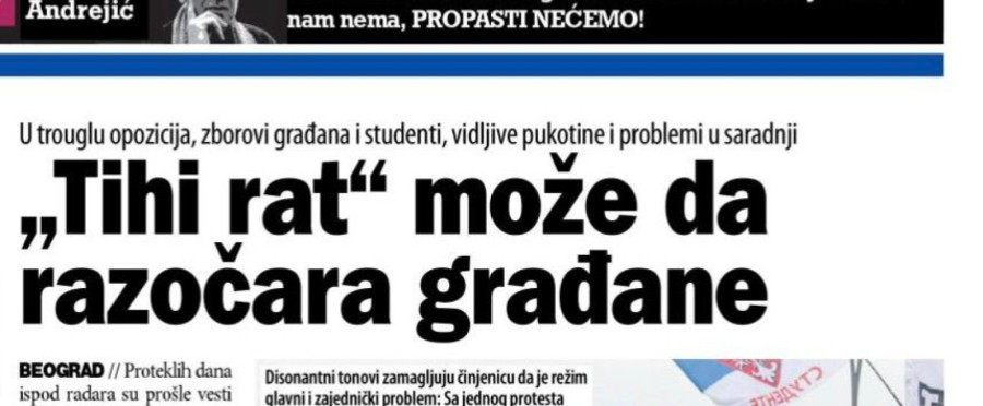 Priznanje u Danasu: Opozicija, zborovi i blokaderi u totalnom ratu; Nije ih briga za narod