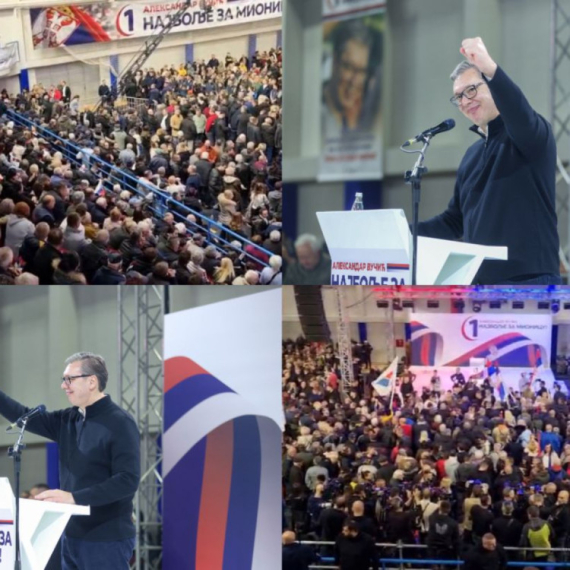 Vučić sa skupa u Mionici poručio: Možemo da izaberemo najbolje za Srbiju; Verujem u ubedljivu pobedu FOTO