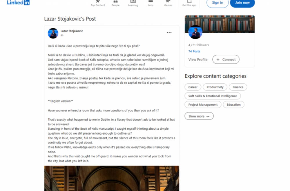 Pozivao druge da prekinu školovanje i blokiraju, a on se obrazovao: Roleks student sada to i javno potvrdio