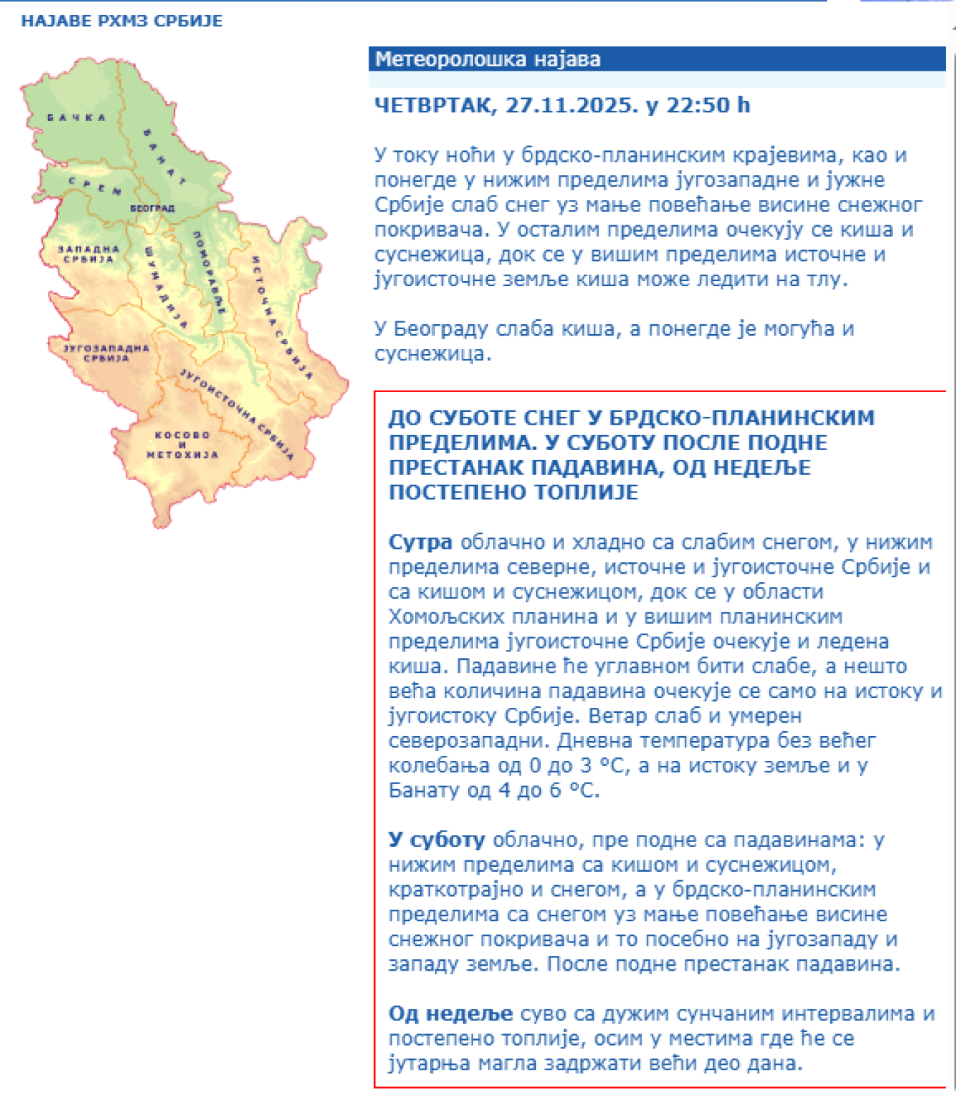 Sneg napravio haos u Srbiji: Zavejan Miloš Veliki; Saobraćaj otežan; Izdata upozorenja VIDEO