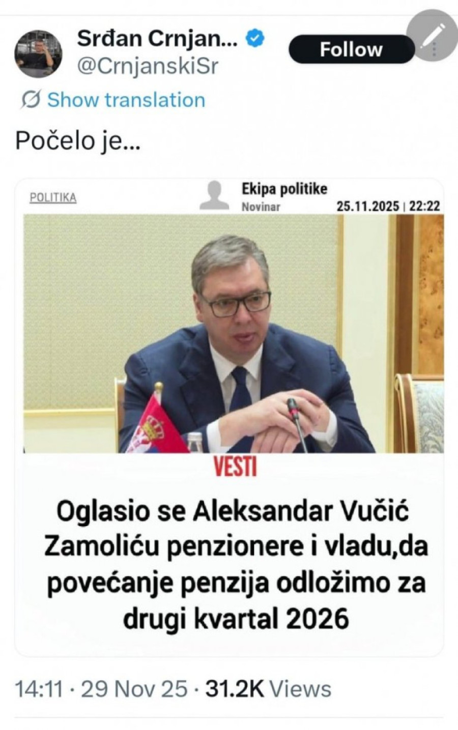 Blokaderi šire laži o penzijama; Ovo je istina – penzije idu na vreme i pre 5. januara biće povećane