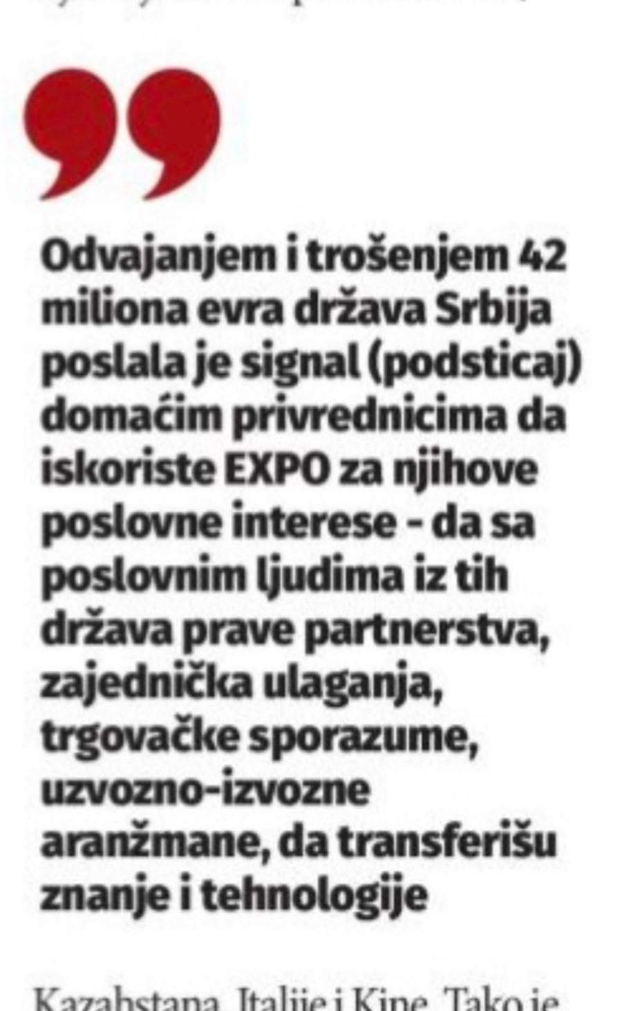 Opozicioni kolumnista priznao: EXPO je ogromna šansa za celu srpsku privredu