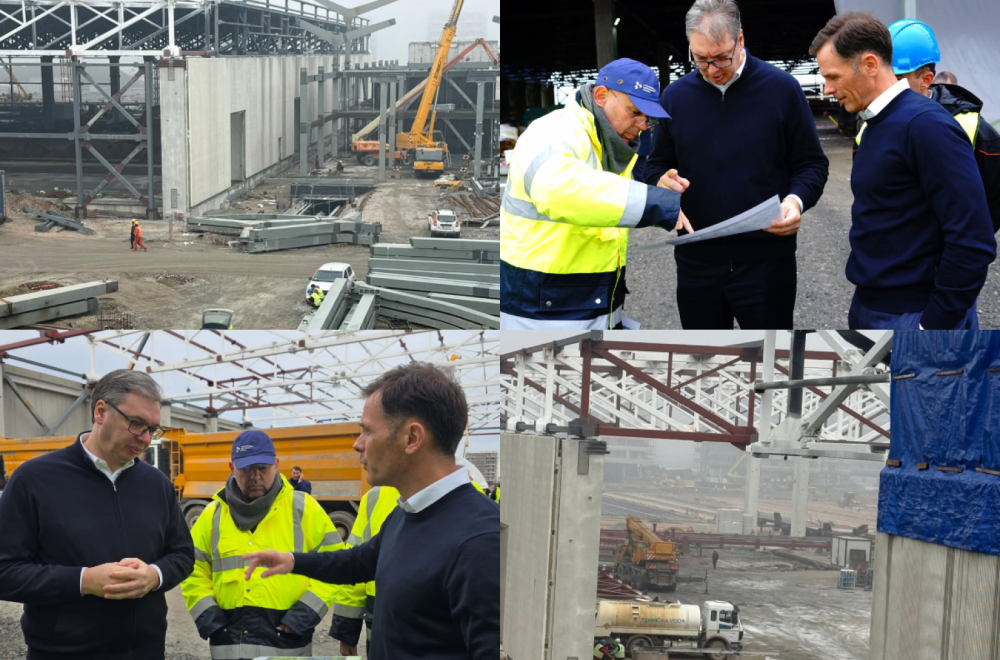 Vučić i Mali na gradilištu EXPO 2027: U 2026. nastavljamo da poboljšavamo standard građana FOTO