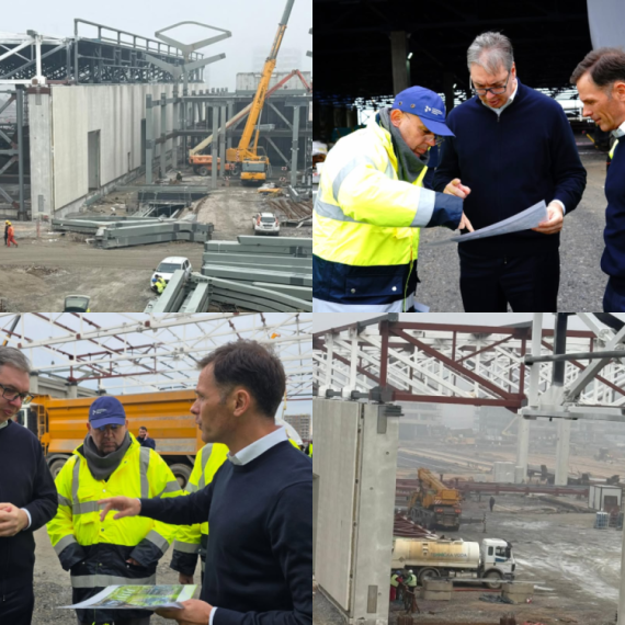 Vučić i Mali na gradilištu EXPO 2027: U 2026. nastavljamo da poboljšavamo standard građana FOTO