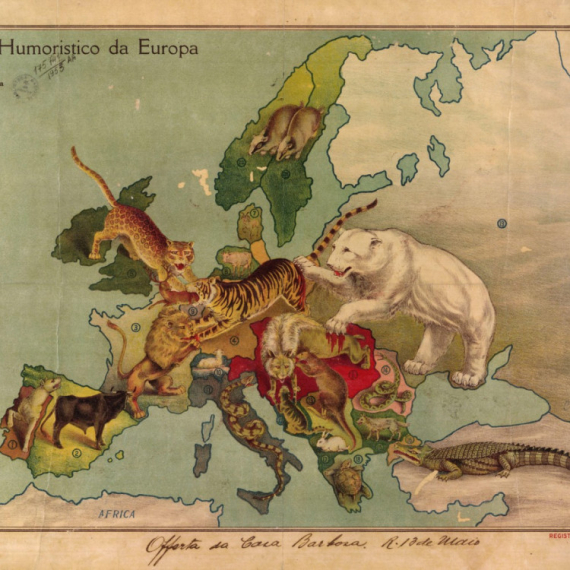 Smešna mapa Evrope iz 1914: Ljudi u neverici gledaju šta predstavlja Srbiju FOTO