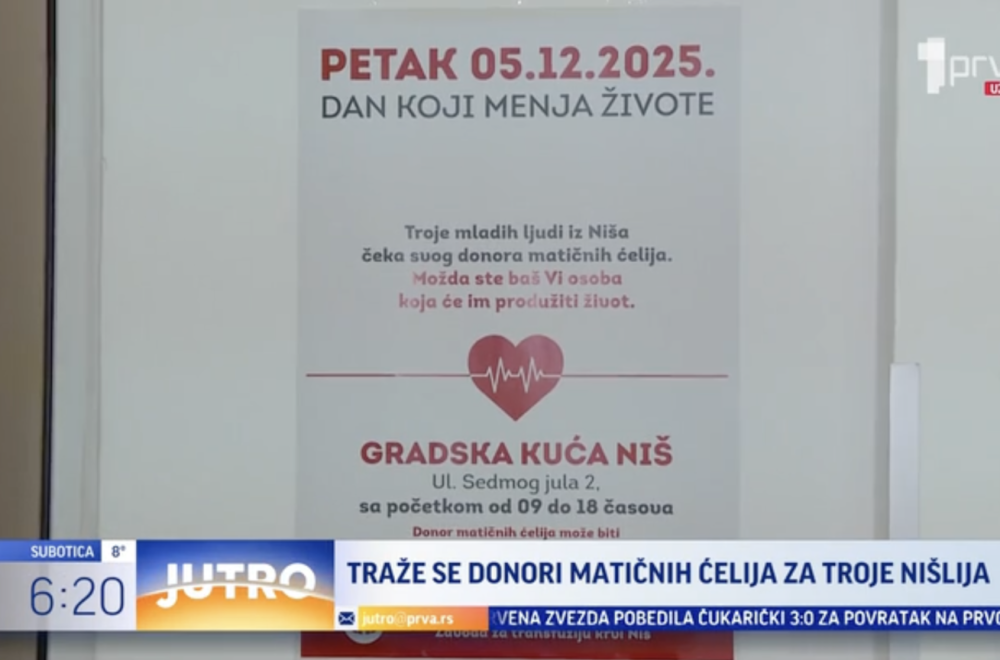 Traže se donori matičnih ćelija za troje Nišlija VIDEO