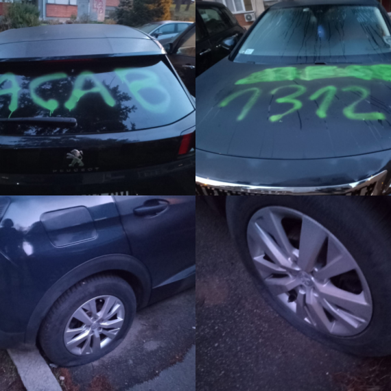 Nasilje blokadera ne prestaje: Demolirano privatno vozilo zaposlenih u JZO FOTO