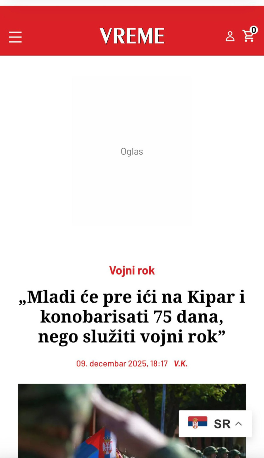 Antidržavna kampanja nedeljnika Vreme; Mladi će pre ići na Kipar i konobarisati, nego služiti vojni rok