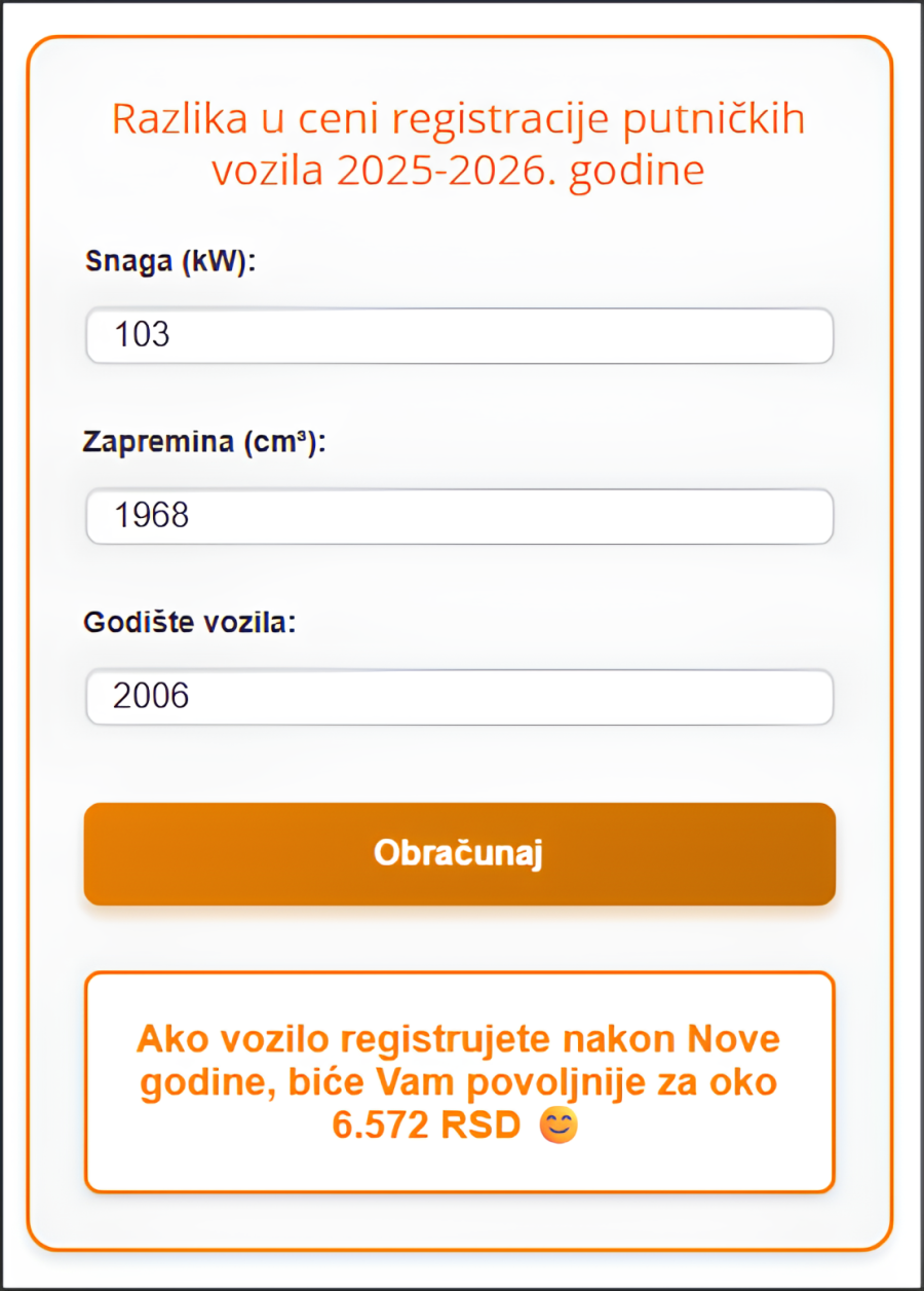Ko će plaćati jeftiniju registraciju sledeće godine?