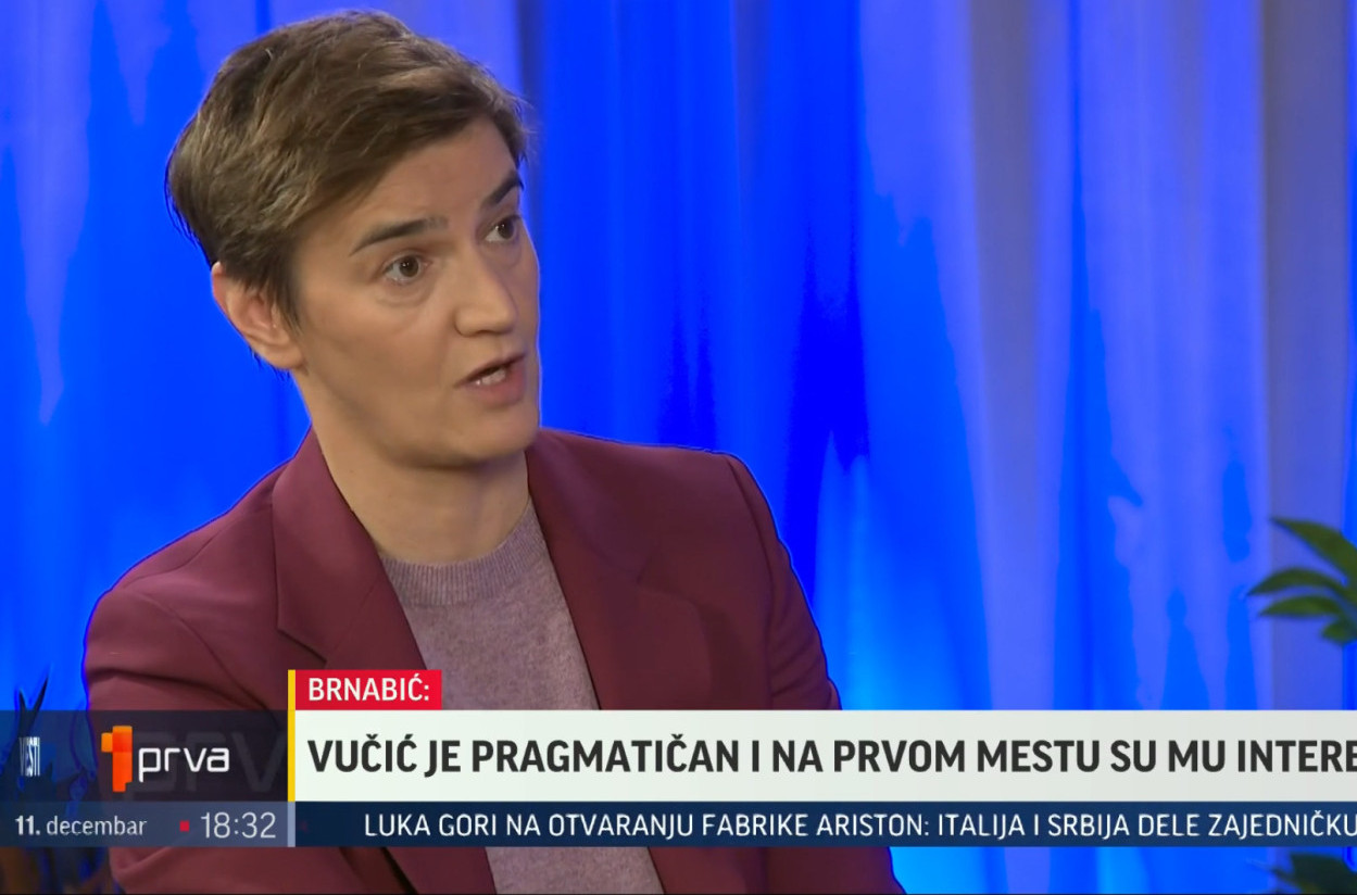 Brnabić za TV Prva: Ako se neko borio za nezavisno tužilaštvo to je Vučić; Jedini plan blokadera je mržnja
