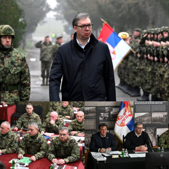 Vučić obilazi kasarnu "Mija Stanimirović": Rezerve goriva su velike; "Bolje plate privlače ljude u vojsku"