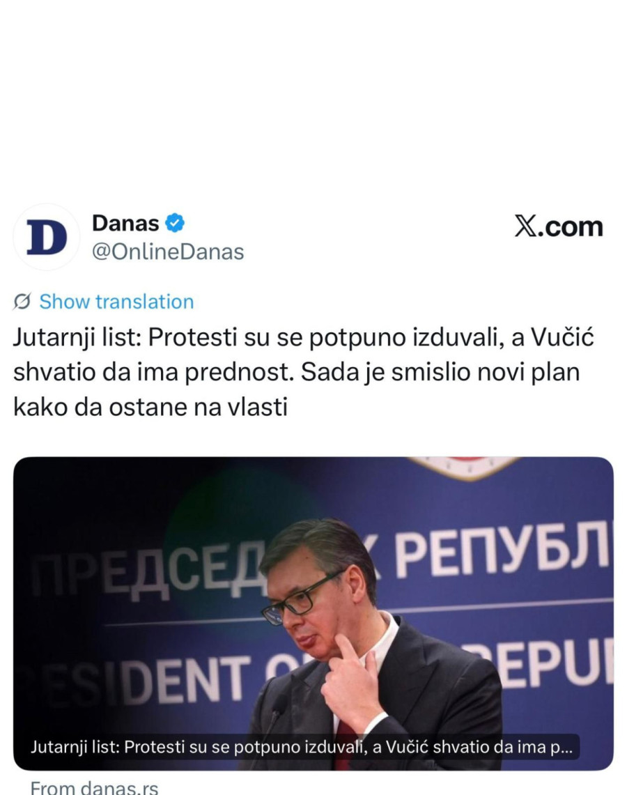 Domaći i regionalni mediji zajedno tuguju; Priznali: Vučić je u prednosti FOTO