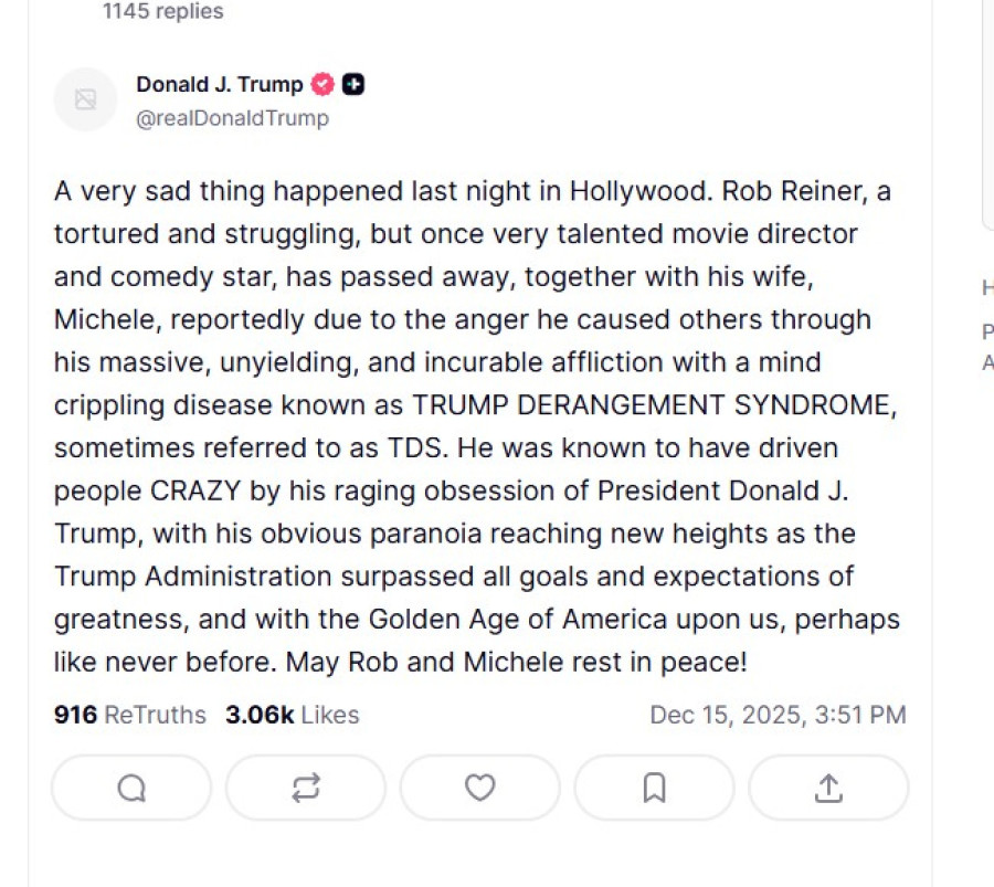 Predsednik SAD o ubistvu holivudskog para: Imao je Trampov sindrom poremećenosti