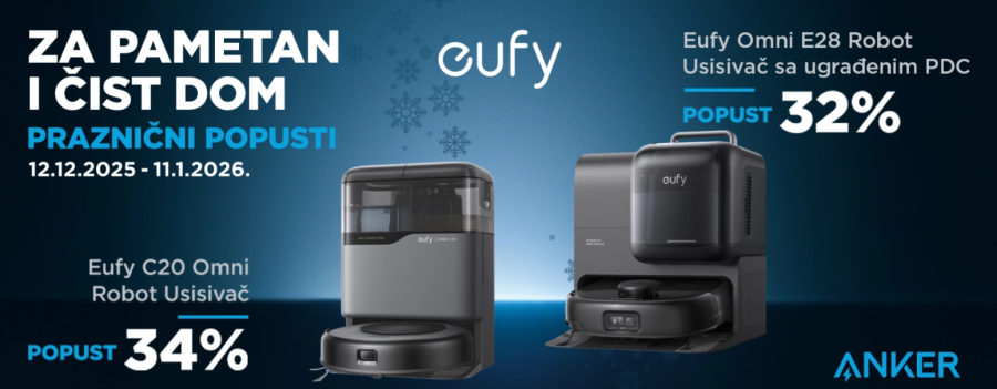 Novogodišnje sniženje: uštedite do 50% na Anker punjače, slušalice i robote koji čiste umesto vas