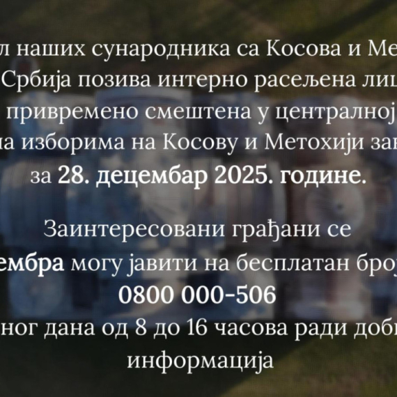 Upućen poziv interno raseljenim Srbima da glasaju na izborima na KiM VIDEO