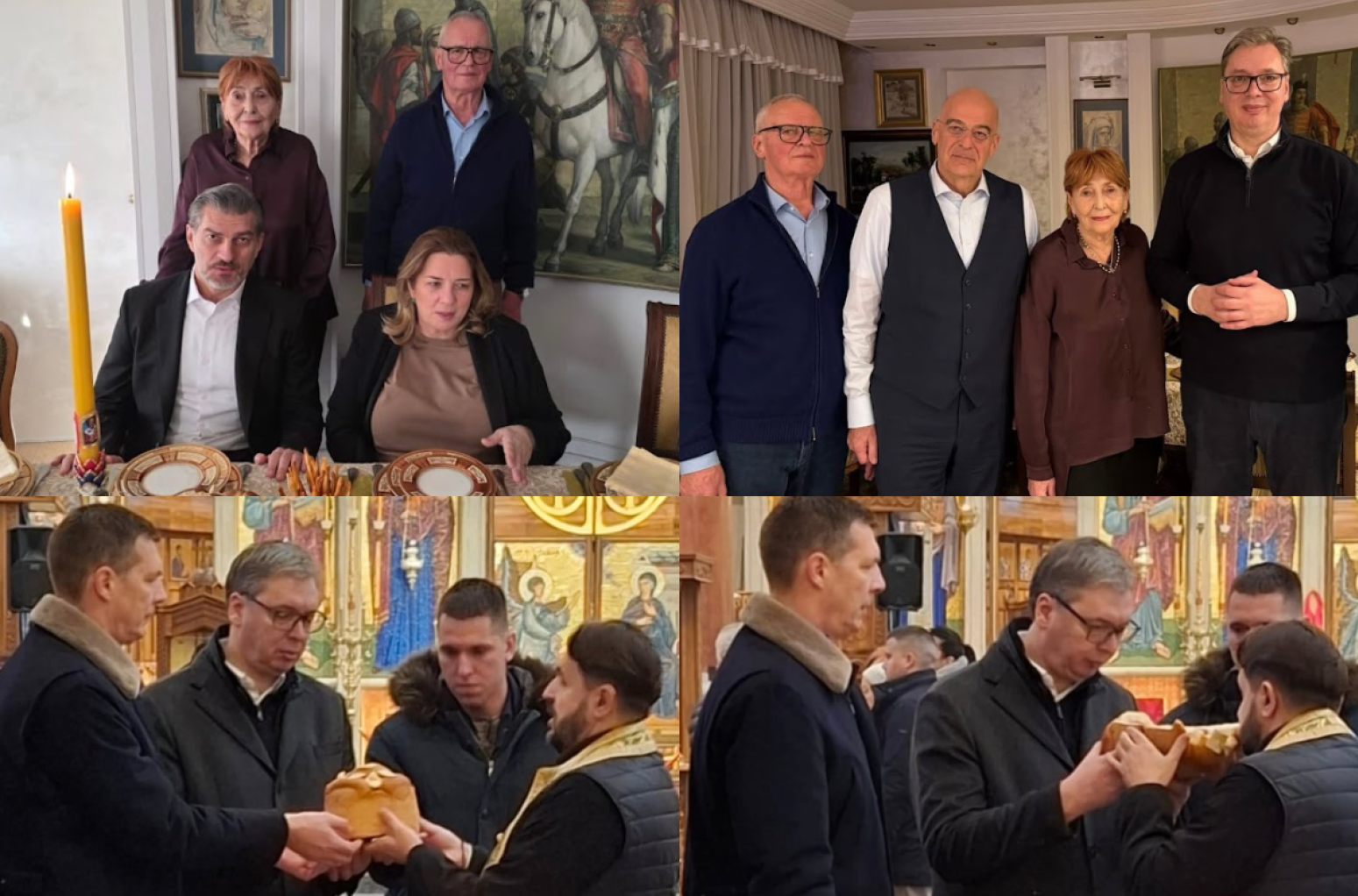 Vučić slavi Svetog Nikolu: U porodičnom domu ugostio Dendijasa, Kavelašvilija; "Posebna čast" FOTO