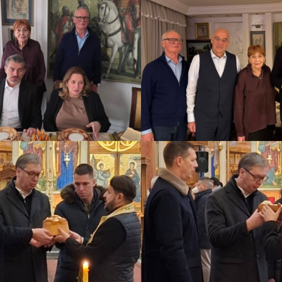 Vučić slavi Svetog Nikolu: U porodičnom domu ugostio Dendijasa, Kavelašvilija; "Posebna čast" FOTO