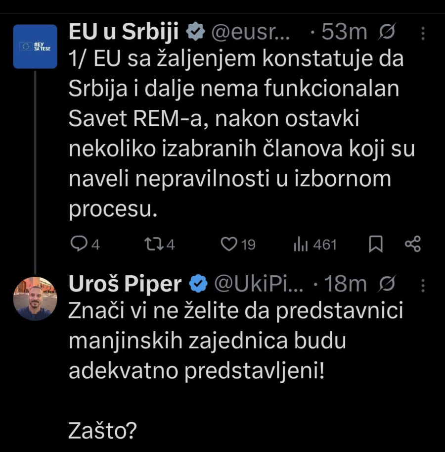 Piper: EU ne želi da predstavnici manjinskih zajednica budu adekvato predstavljeni; Zašto? FOTO