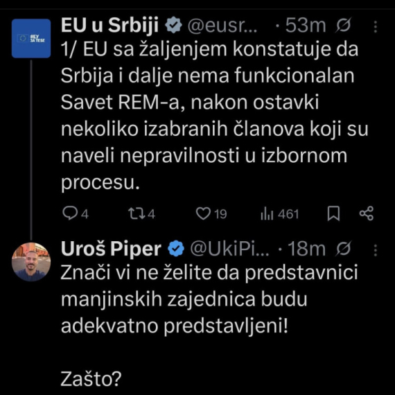 Piper: EU ne želi da predstavnici manjinskih zajednica budu adekvato predstavljeni; Zašto? FOTO