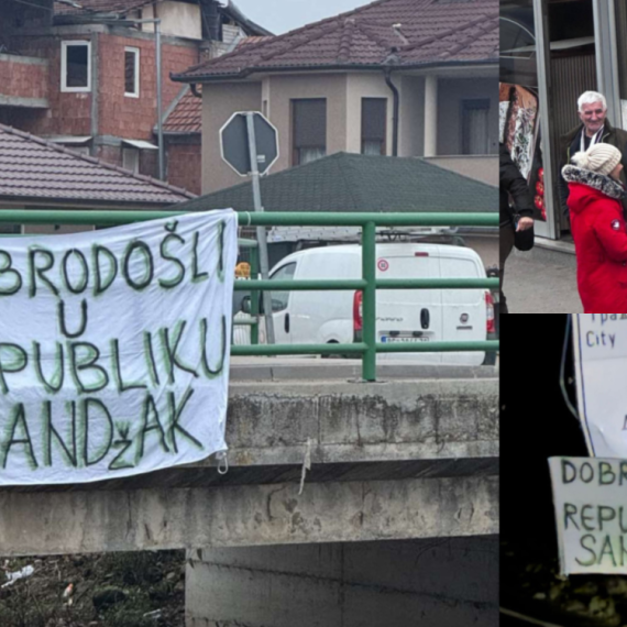 Blokaderski protest u Novom Pazaru: Skandalozni natpisi – hoće "Republiku Sandžak"; Bačulov u društvu vehabije