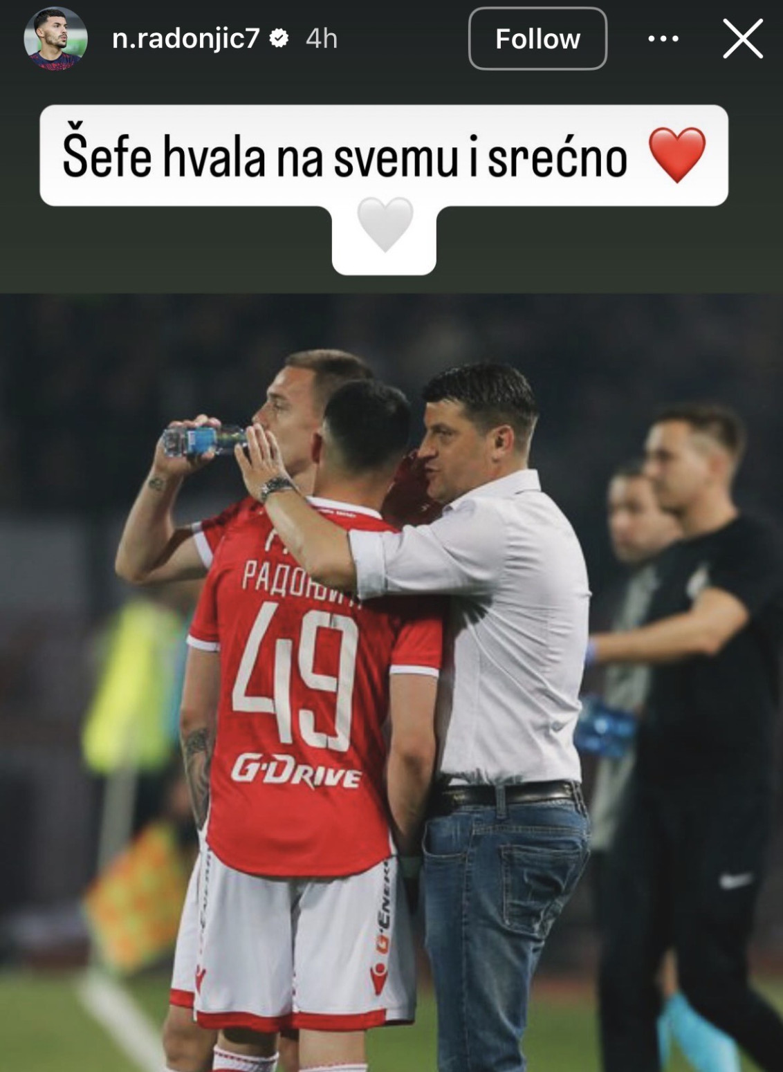 Radonjić se oprostio od Milojevića FOTO