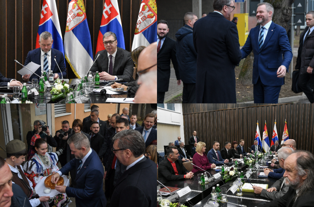 Vučić i Pelegrini u Bačkom Petrovcu; Sastali se sa predstavnicima slovačke manjine