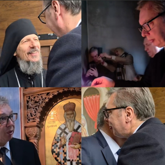 Vučić na svečanosti povodom otvaranja bolnice; Obišao Duhovni centar; Dočekali ga mitropolit Dimitrije i Dodik