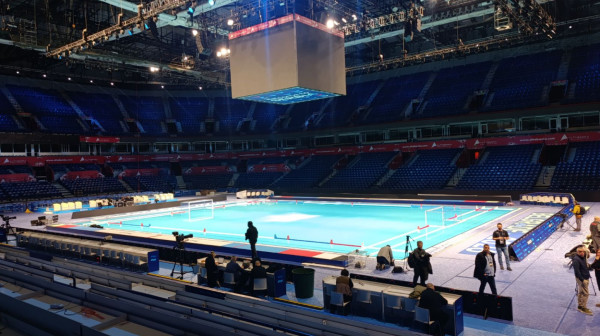 Arena spremna: Vaterpolisti Srbije "zaplivali" ka EP FOTO/VIDEO