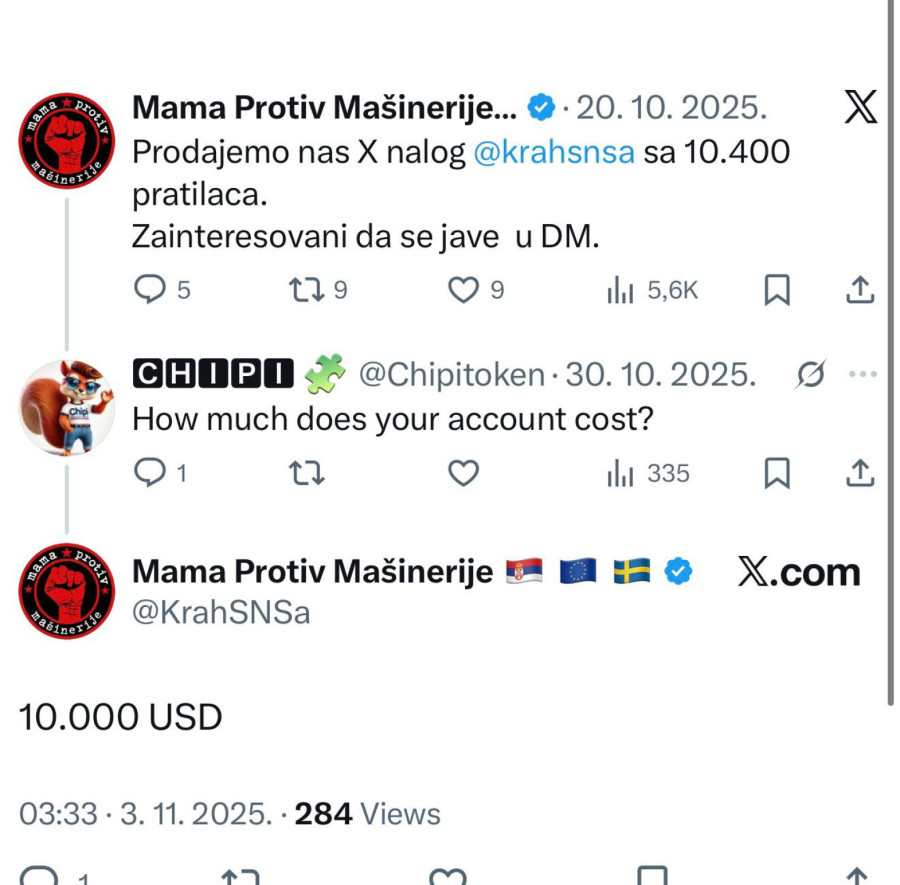 Mama Protiv Mašinerije rušila državu nalogom iz Kanade, a sada bi da zaradi deset hiljada dolara FOTO