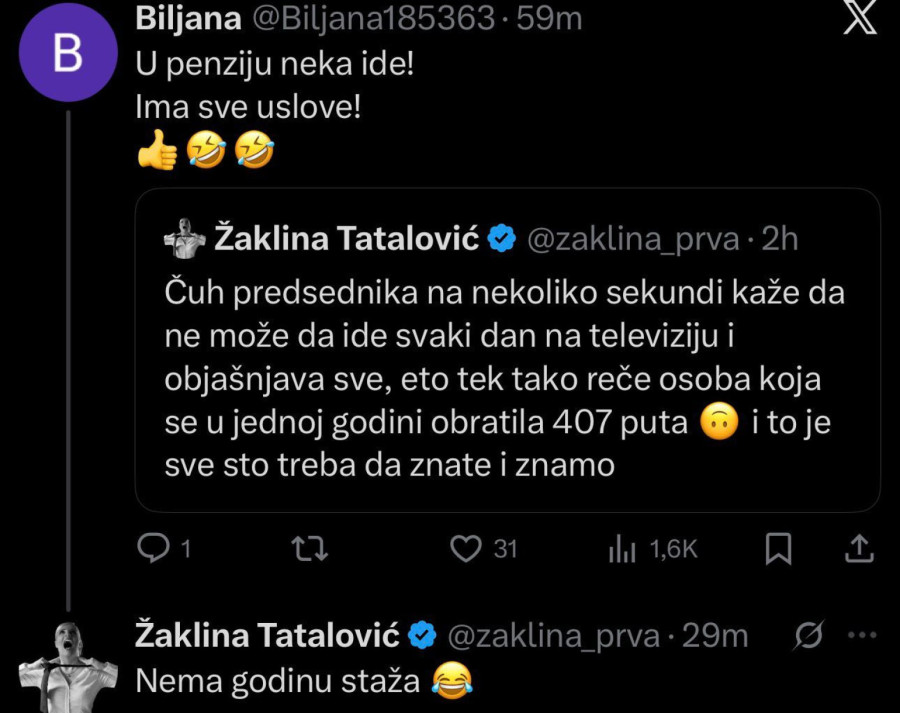 Brnabić: Blokaderi napadaju Vučića i za Božić; Eto, to je ta razlika među nama FOTO