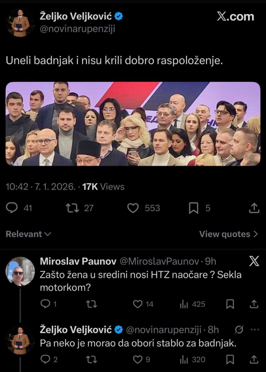 Brnabić: Blokaderi napadaju Vučića i za Božić; Eto, to je ta razlika među nama FOTO