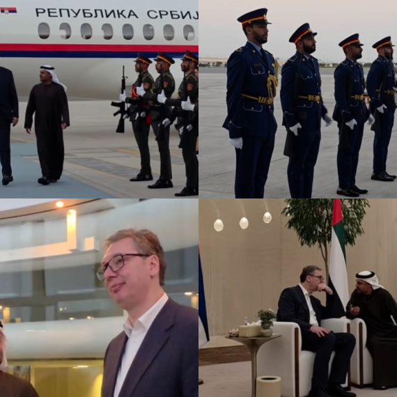Vučić stigao u Abu Dabi: Priredili mu svečani doček; "Radujem se susretu sa prijateljem Bin Zajedom" VIDEO