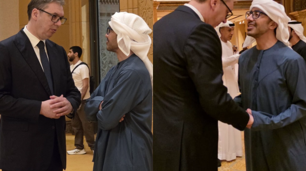 Vučić sa šeikom Abdulom bin Zajedom al Nahjanom: "Zahvalio sam na srdačnom dočeku i pozivu" FOTO