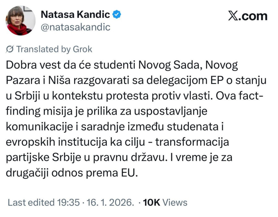 Nataša Kandić: Bravo za plenumaše; Odlično je što se viđaju sa Piculom, on je naš najvažniji saveznik FOTO