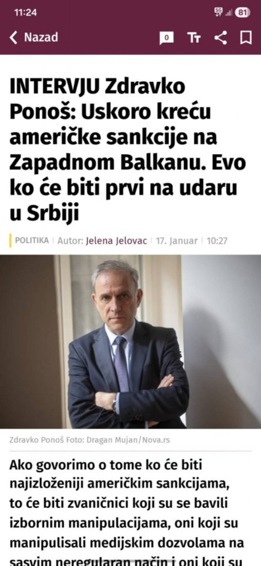 Nove laži Zdravka Ponoša: Sve njegove neistine prenose blokaderski mediji