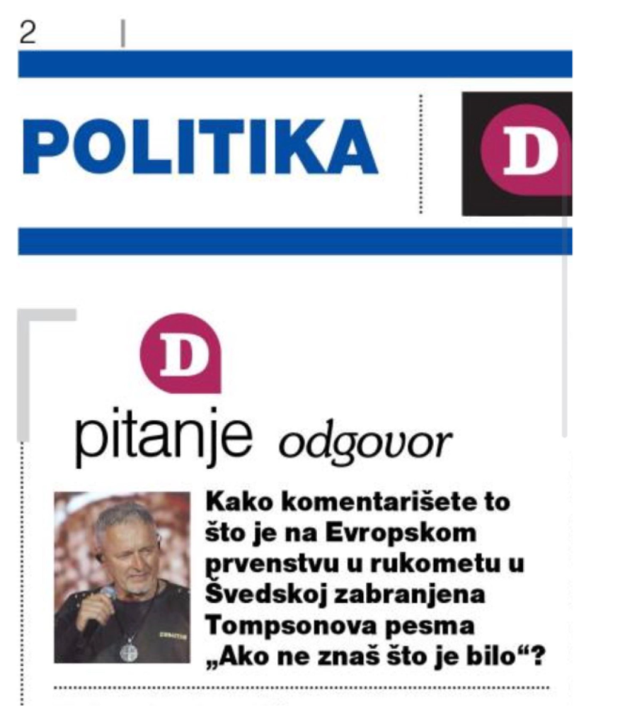 Šolakov Danas tuguje zbog Tompsona; Stali mu u zaštitu zbog zabrane FOTO