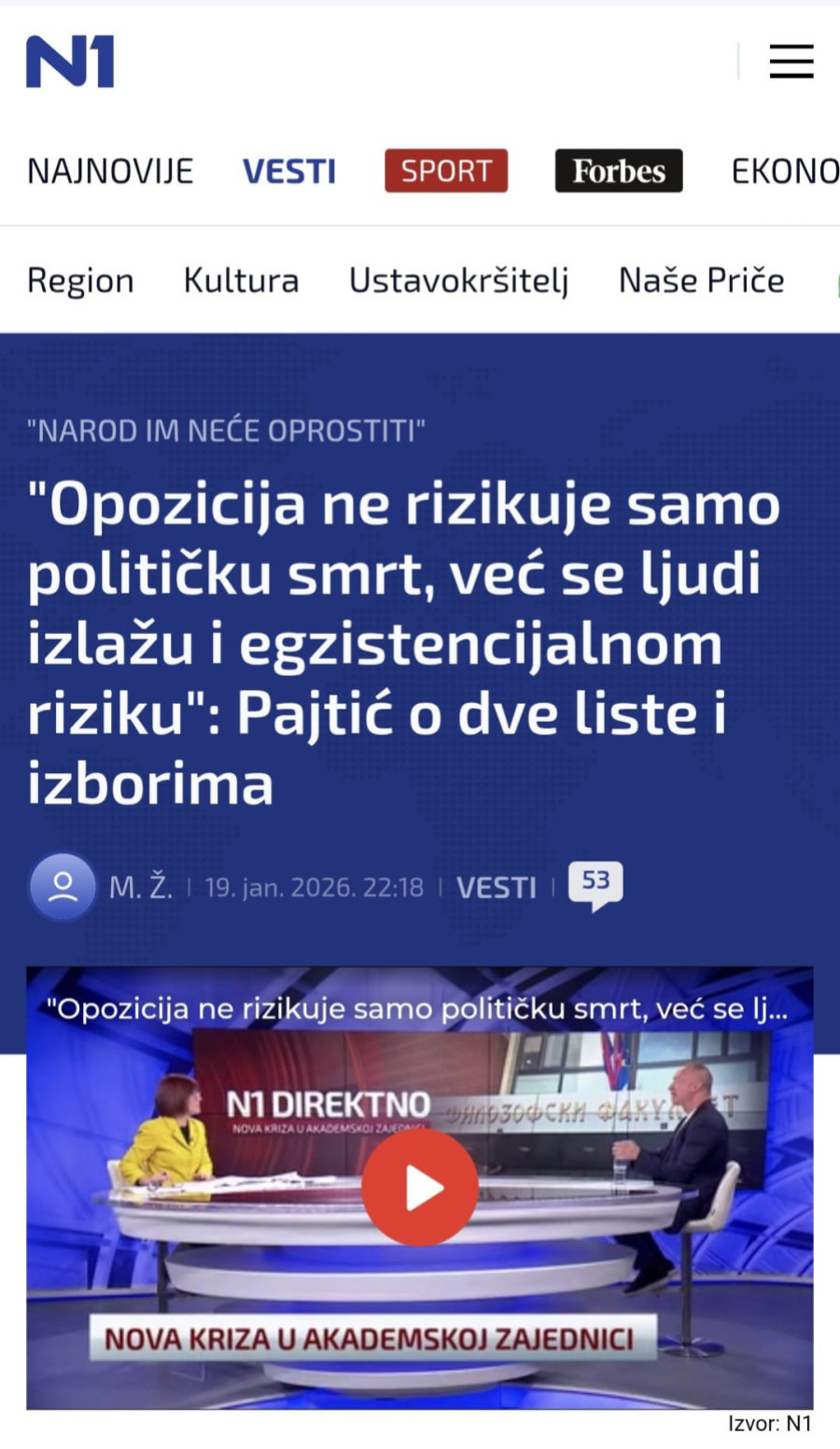 Pajtić: Ako opozicija ne podrži Studentsku listu rizikuje političku smrt FOTO