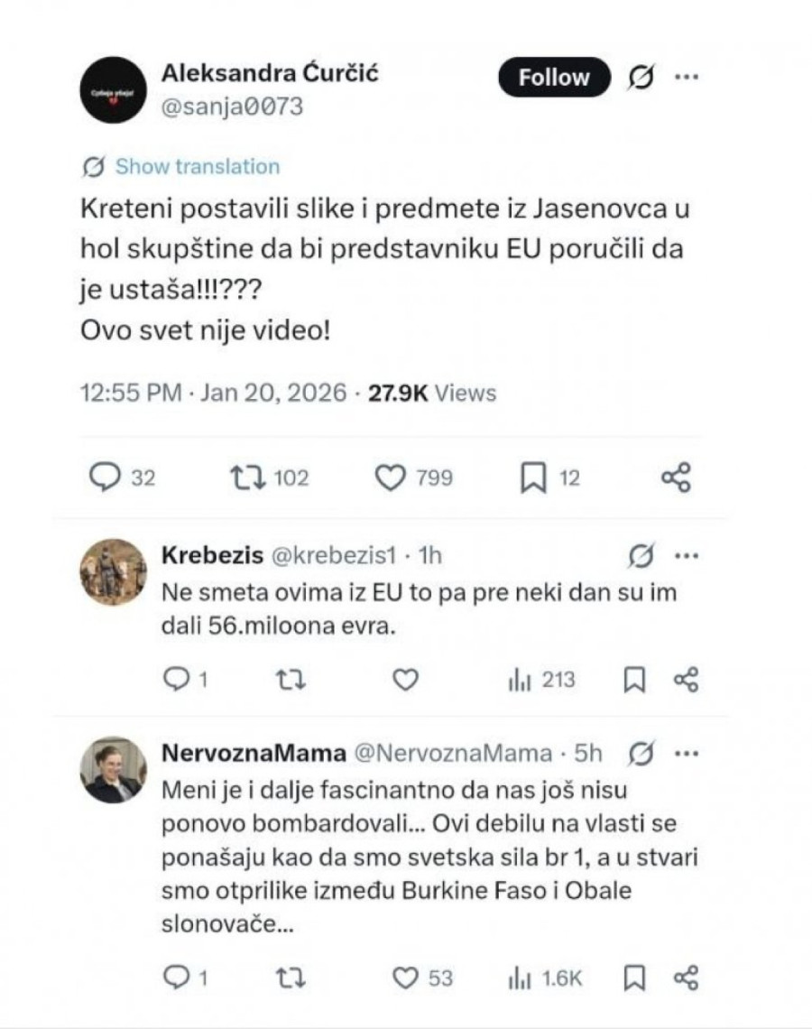 Blokaderima smeta čak i izložba o Jasenovcu u holu Narodne skupštine – da se ne uvrede Picula i Štir FOTO