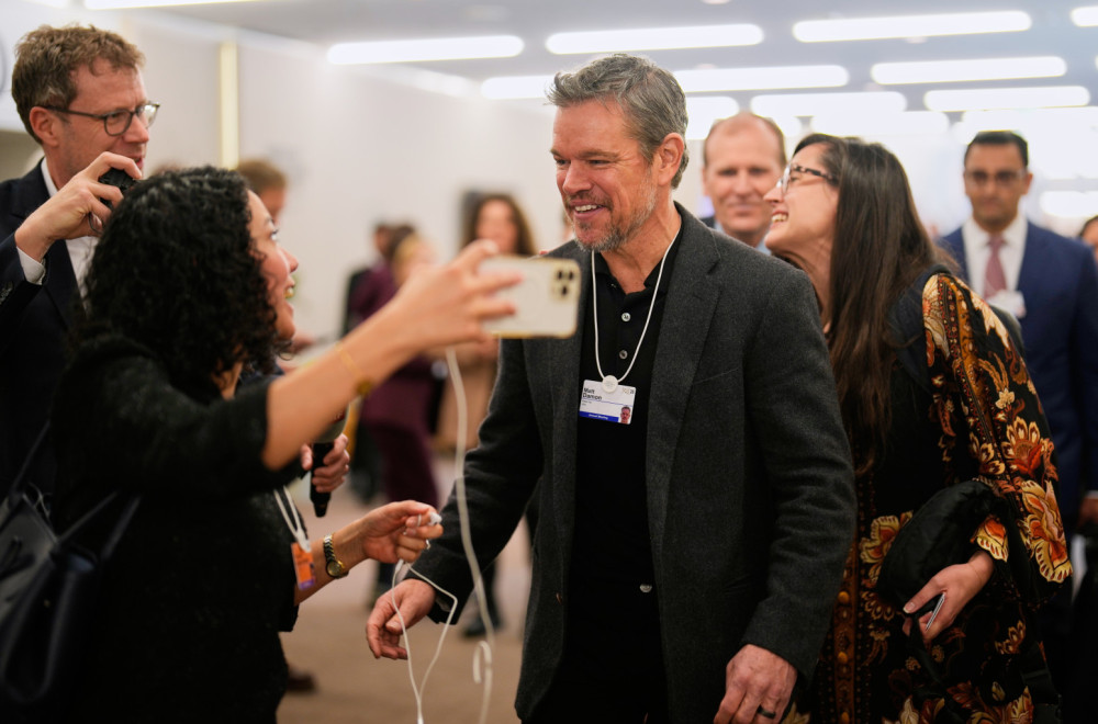 Met Dejmon u Davosu: Evo šta holivudska zvezda tamo radi FOTO