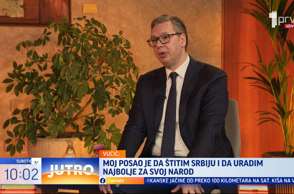 Vučić za TV Prva iz Palate Srbija: Vreme odgovornosti dolazi; Postaviću pitanja koja nisu jednostavna