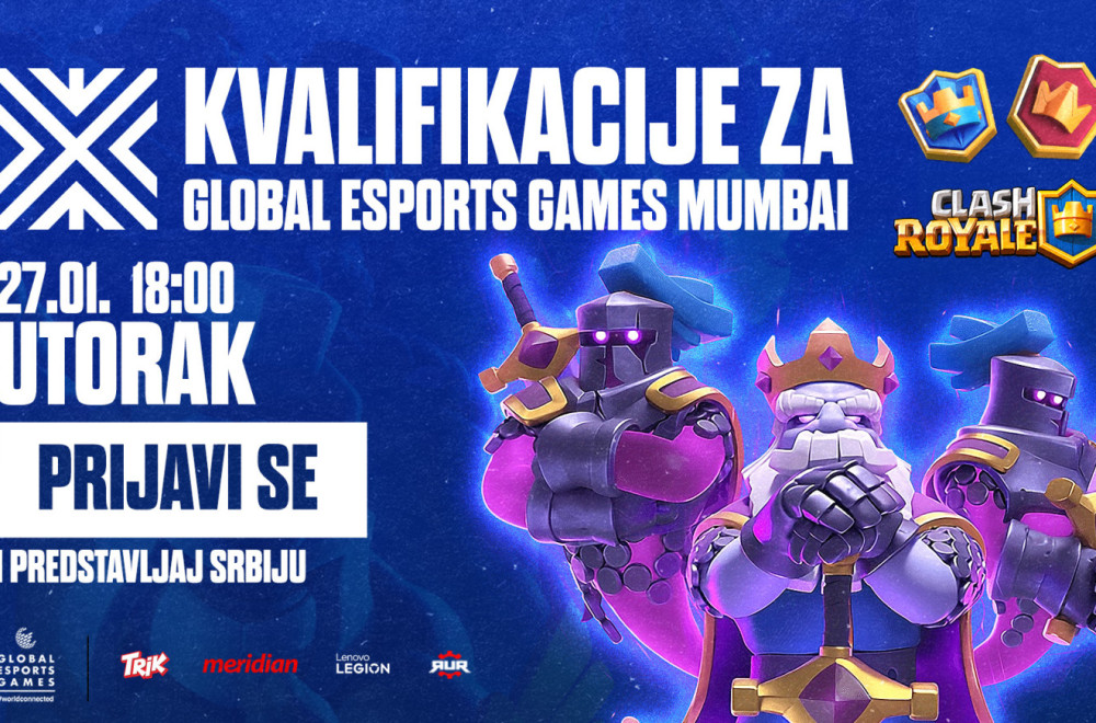 Clash Royale kvalifikacije za Global Esports Games: Prijavite se i predstavljajte Srbiju!