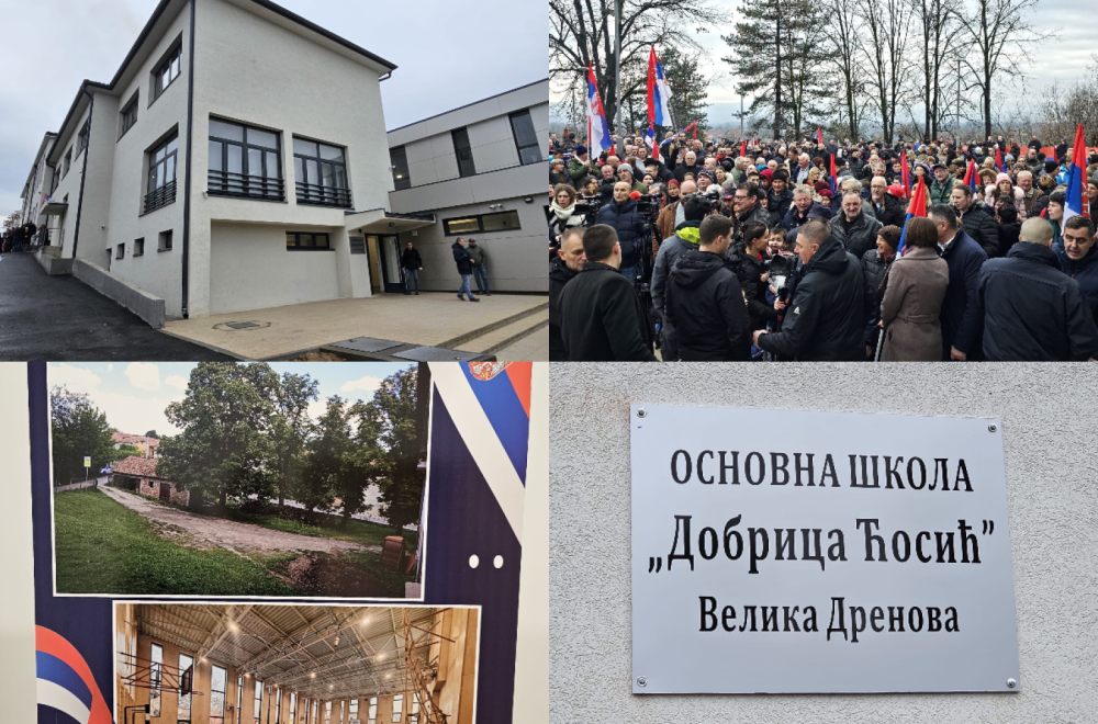 Vučić na otvaranju rekonstruisane OŠ Dobrica Ćosić u Trsteniku; Veliki broj građana ga dočekao FOTO