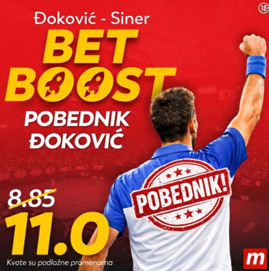 Jedinstvena kvota 11: Meč Đoković – Siner se bogato isplatio igračima Meridiana FOTO